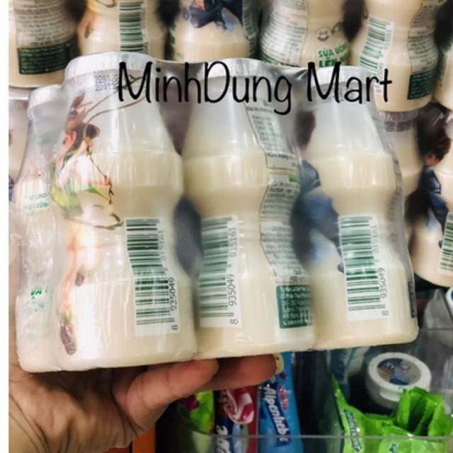 Lốc 6 chai sữa chua uống lên men lợi khuẩn Nuvi