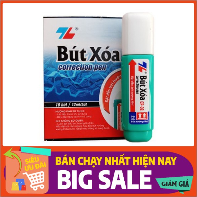 Bút Xoá Thiên Long CP-02,Thiên Long, Ngòi Kim Loại, Mực Nước Trắng Nhanh Khô.