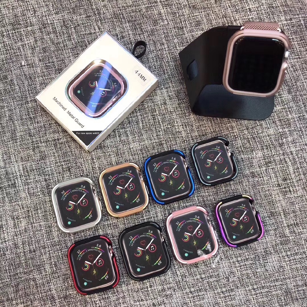 Ốp Bảo Vệ Bằng Hợp Kim Nhôm + Tpu Mềm 2 Trong 1 Cho Đồng Hồ Apple Watch Series 4 Series 5 / 6 / Se 40mm 44mm