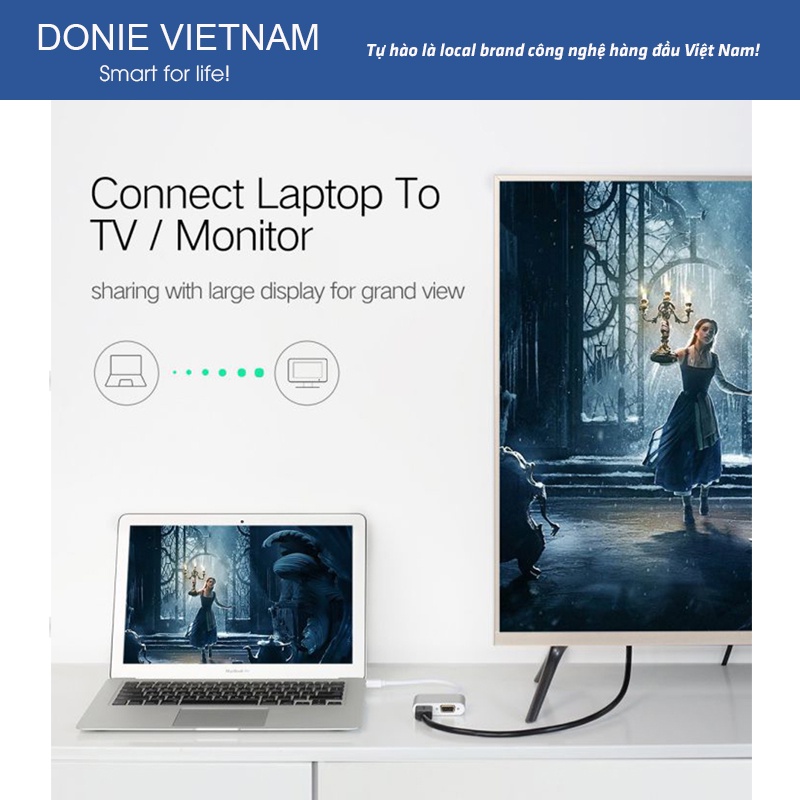 Cáp Chuyển Đổi Mini Displayport Sang HDMI Và VGA Chính Hãng Ugreen 20421