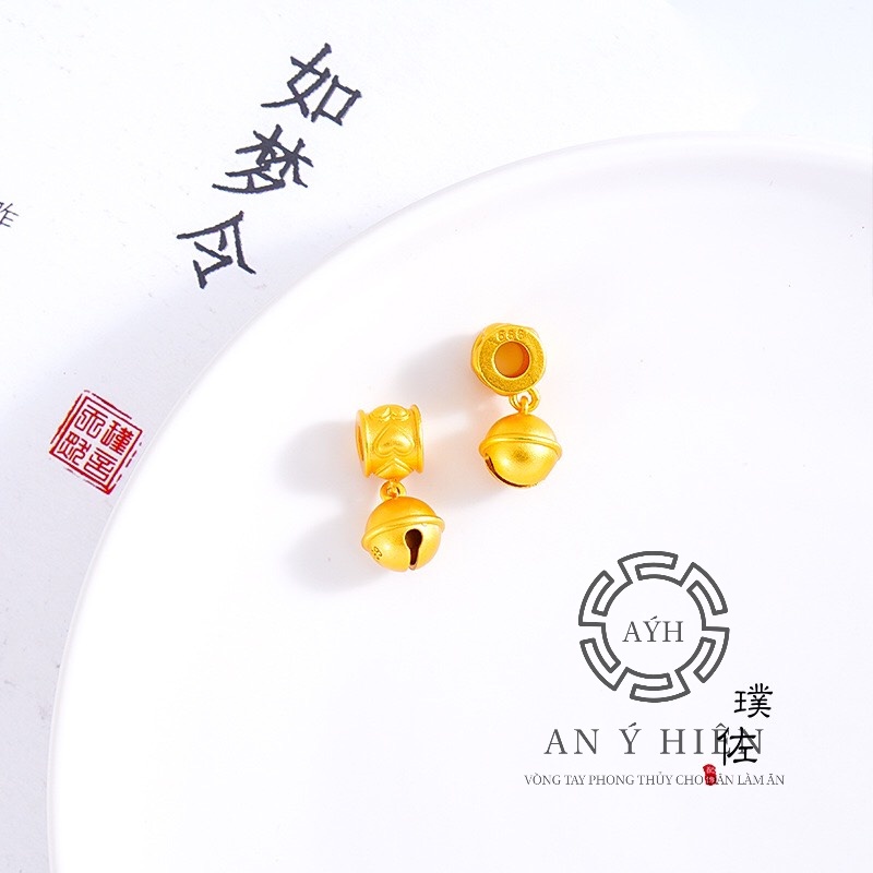 Charm Khóa lục lạc vàng #C315 ( An Ý Hiên)
