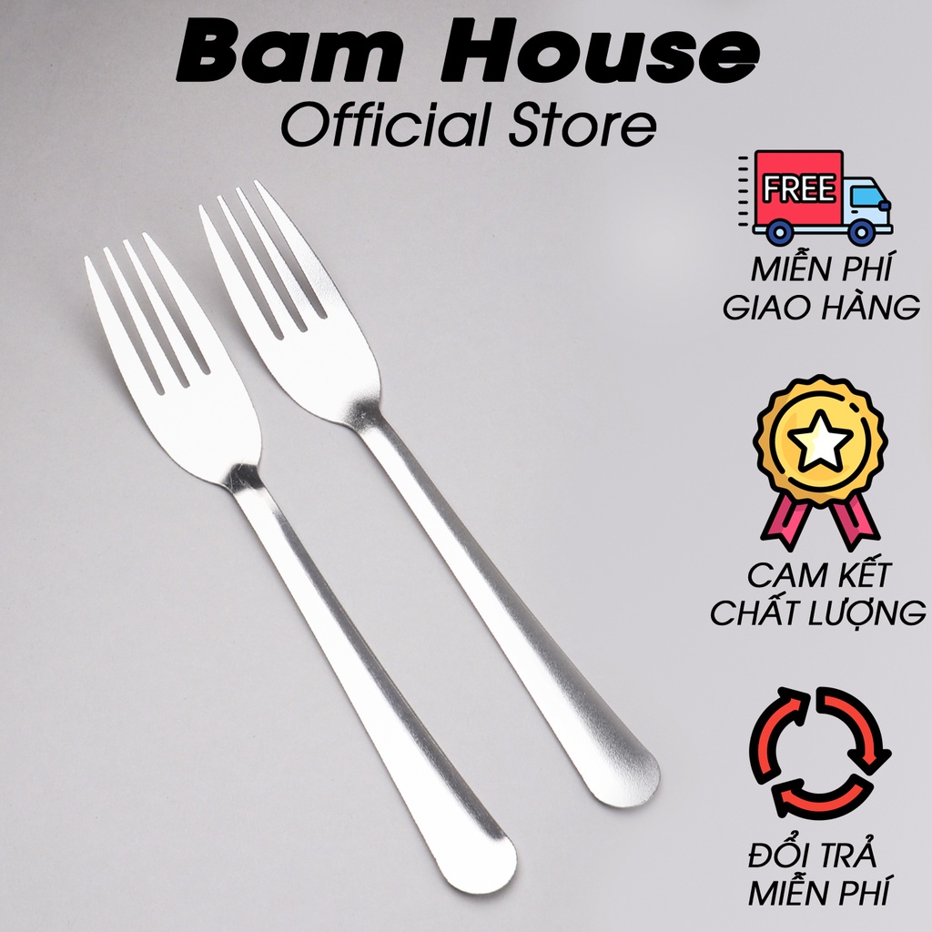 Nĩa ăn inox Bam House sáng bóng cao cấp NA01 BamBam Store