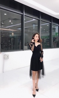 ĐẦM ĐEN PHỐI LƯỚI SANG CHẢNH DỰ TIỆC