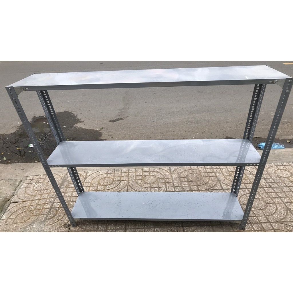 kệ sắt v lỗ 3 tầng dài 80cm rộng 40cm cao 100cm