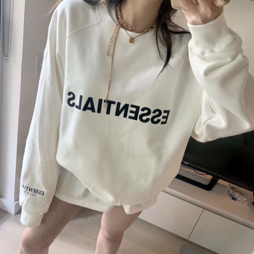 Áo Sweater Nam Nữ Essentials Nỉ Dài Tay Phong Cách Hàn Quốc Tay Dài Form Rộng | BigBuy360 - bigbuy360.vn