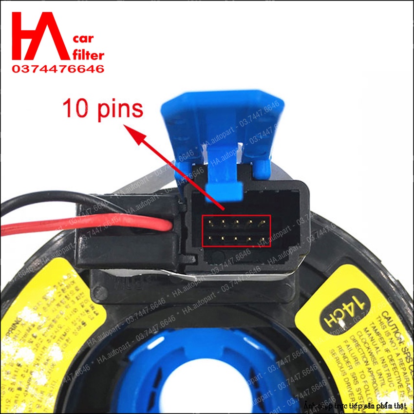 Cáp còi (cuộn kèn) Elantra đời 11-15, Sonata đời 10-14, Rio đời 12-14, K5, iX35. Bảo hành 6 tháng.