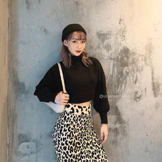 STARROOM Áo len cổ lọ crop top #1902