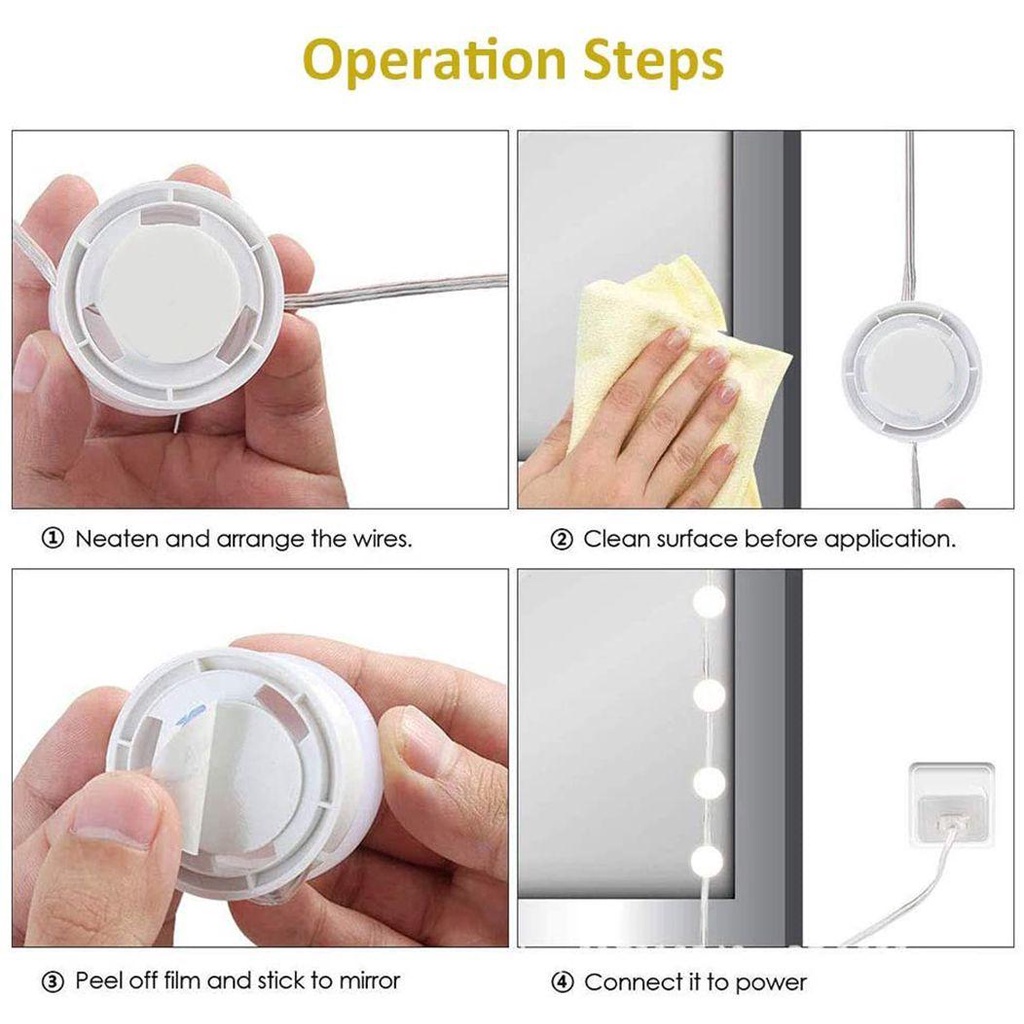 GOGOUP Bóng Đèn Led USB Gắn Gương Trang Điểm