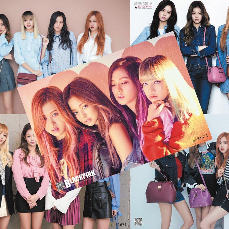 (8 tấm) Poster A4 in hình BLACKPINK LISA JENNIE ROSE JISOO tranh treo album ảnh in hình thần tượng Hàn Quốc