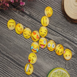Cabochon magnets decorated with Emoji