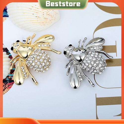 Huy hiệu cài áo hình con ong đính đá thời trang