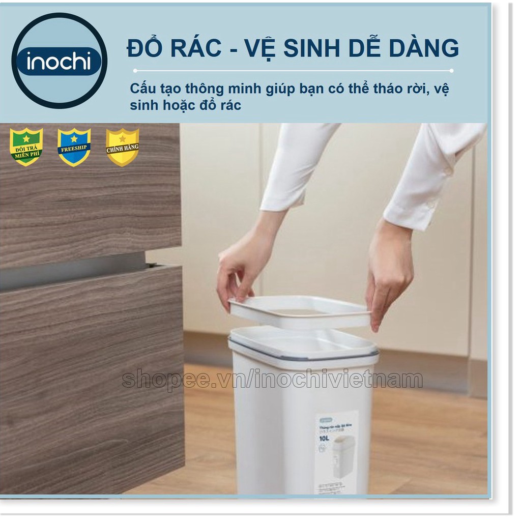 [Tặng Quà]Thùng Rác Thông Minh,Nhựa Nắp Lật Inochi 5/10/15 Lít Rất Đẹp Làm Sọt Rác Văn Phòng, Khách Sạn, Đựng Rác