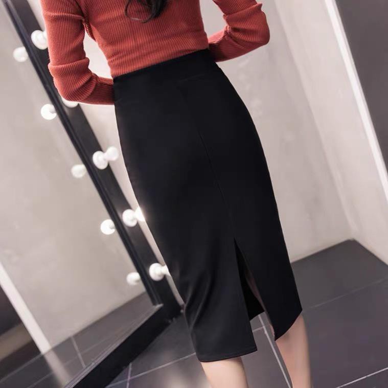 Chân váy bút chì dáng dài chất liệu co giãn | BigBuy360 - bigbuy360.vn