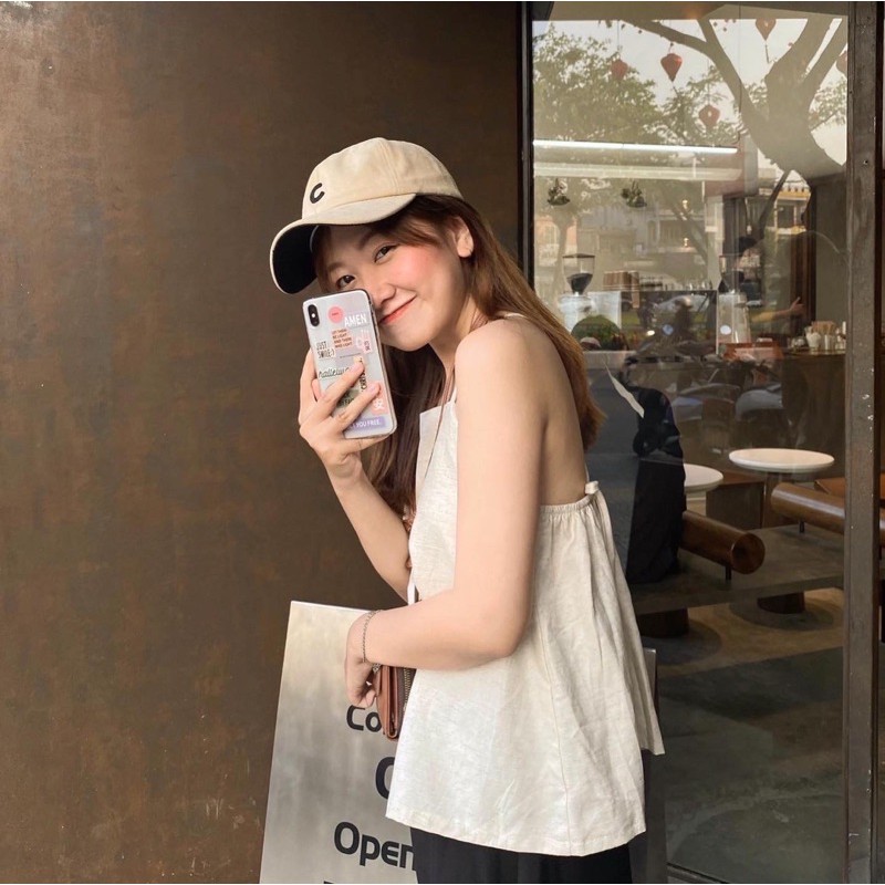 Gaon Top/ Dress (Váy áo linen dây chéo hở lưng) (có may bigsize) | BigBuy360 - bigbuy360.vn