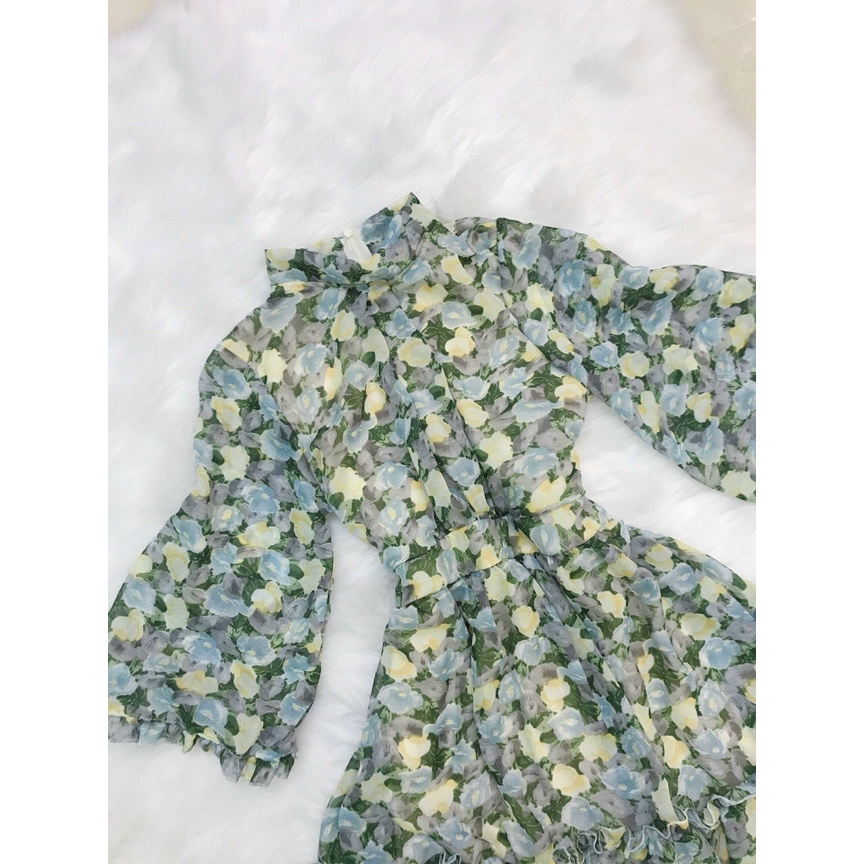 Jumsuit dáng váy hoạ tiết hoa nhí , voan quảng châu cao cấp HATY STORE | BigBuy360 - bigbuy360.vn