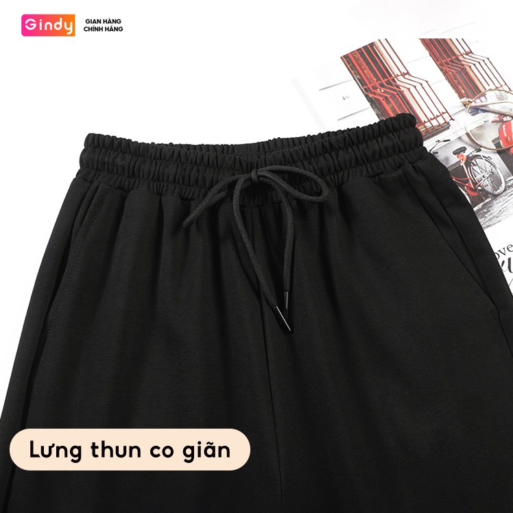 Quần jogger nỉ da cá thể thao nam nữ GINDY unisex dày dặn ấm áp phong cách Ulzzang thời trang thu đông QN002