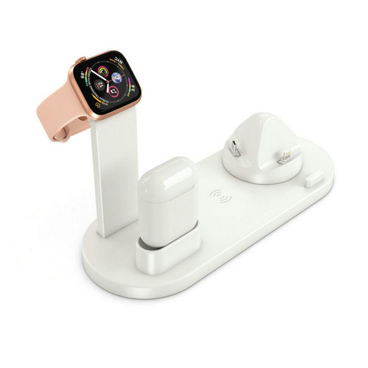 Đế Sạc Không Dây Chuẩn QI, Sạc Nhanh 4in1 Cho Apple Watch- iPhone- Airpods Cao Cấp Nhất