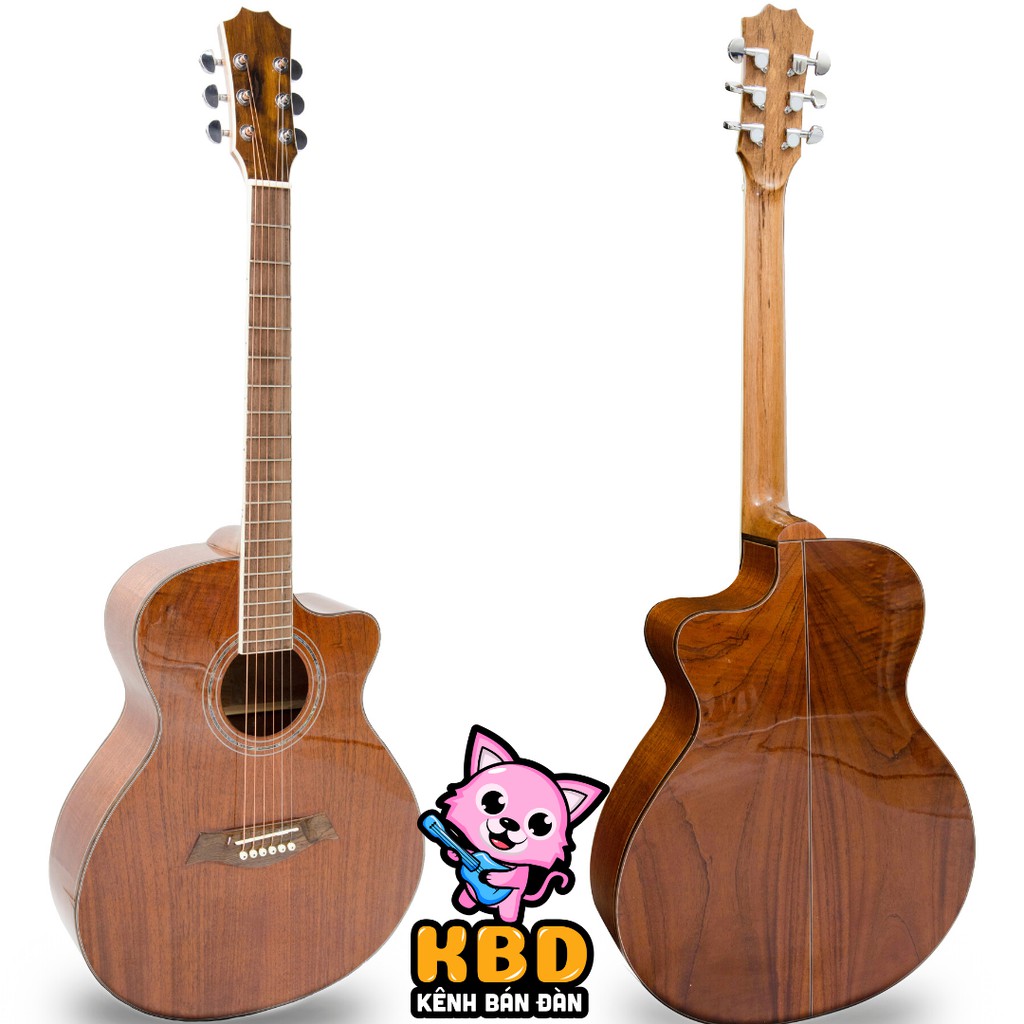 Đàn Guitar Acoustic gỗ Mahogany nguyên tấm tặng kèm bao da 3 lớp , pick gảy , dây sơ cua .