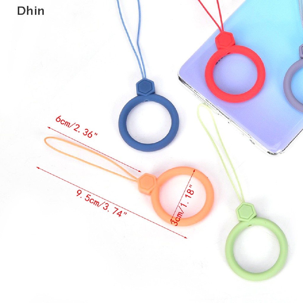 Dây Đeo Điện Thoại Bằng Silicon Có Vòng Nhẫn Đeo Ngón Tay Chống Thất Lạc Tiện Dụng