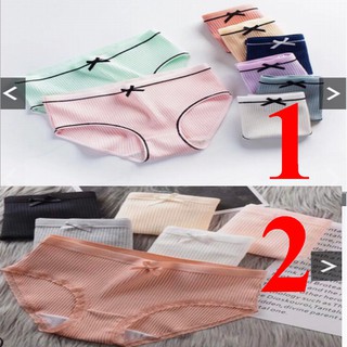 10 Quần Lót nữ Cotton đính nơ viền đen