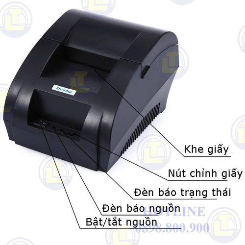 Máy in hóa đơn Xprinter K58 Bluetooth khổ 58mm Xprinter + Tặng giấy in