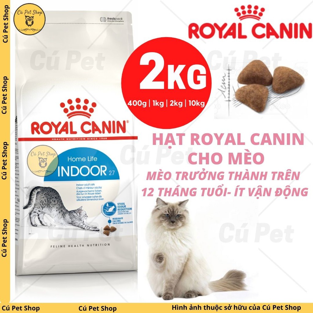 1kg - Hạt Indoor Royal Canin cho mèo trưởng thành trên 12 tháng tuổi