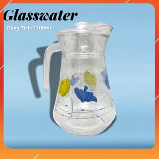Ca thuỷ tinh đựng nước 1300ml - bình thuỷ tinh đựng nước cao cấp