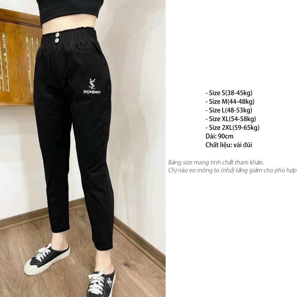 Quần đũi nữ baggy cạp chun CHAT 2 khuy mặc đi học đi chơi Q050