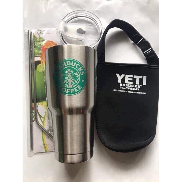 [ XẢ HÀNG ] LY THÁI GIỮ NHIỆT STARBUCK MÀU BẠC 900ml SIÊU HÓT | BigBuy360 - bigbuy360.vn