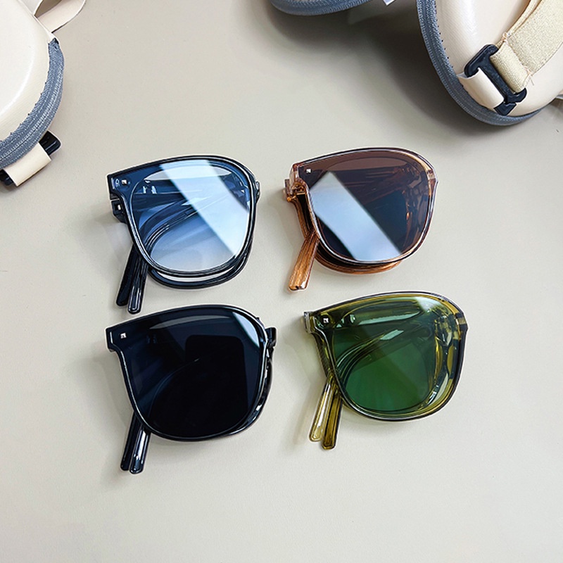 (JIUERBA) Kính Mát Gọng Lớn Chống Tia uv Có Thể Gấp Lại Tiện Lợi Dành Cho Nữ
