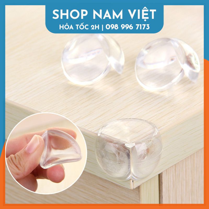 Bịt Góc Bàn Ghế Silicon Trong Suốt  - Bo Góc Chống Va Chạm An Toàn Cho Trẻ Em