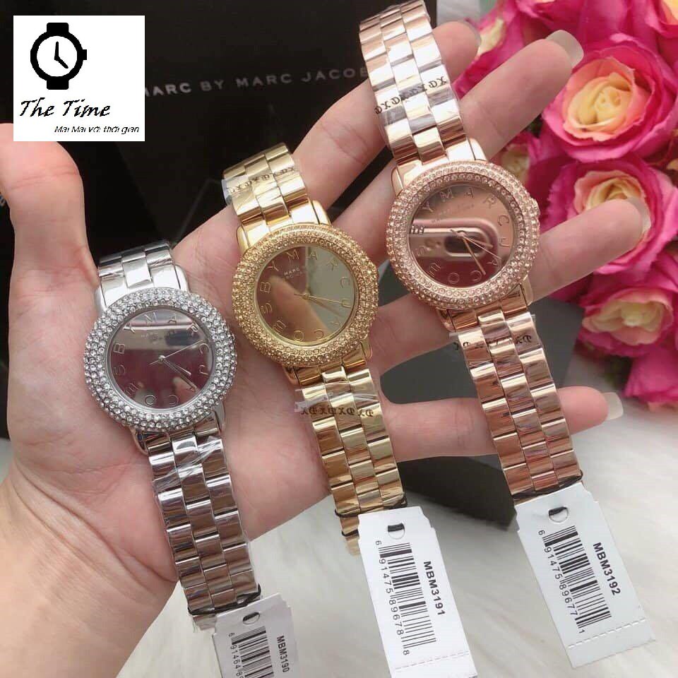 ( Sẵn 3 màu ) Đồng Hồ Nữ Marc by Marc Jacobs Marci Silver MBM3190 & Gold MBM3191 & Rose Gold MBM3192 Case 36mm. 3ATM