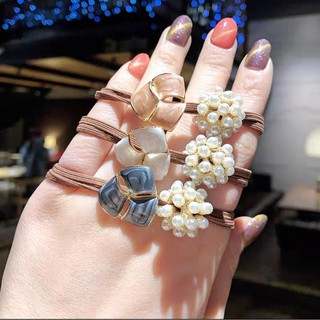 Dây buộc tóc (ĐÍNH HẠT TRÒN), chun buộc tóc, phụ kiện tóc nữ