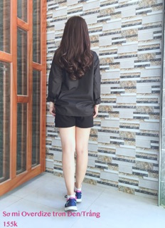 Sơ mi Oversize trơn (2 màu :trắng và đen)