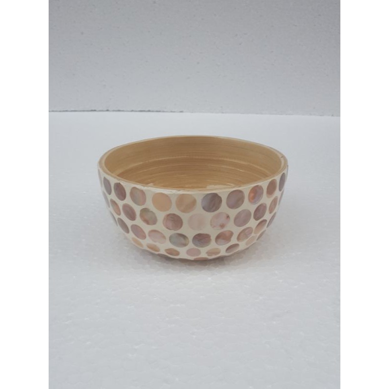 Bát ngâm tay khảm trai bi nâu  đẹp