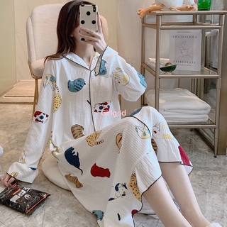 đồ ngủ Dài Tay Họa Tiết Hoạt Hình Dễ Thương Cho Bé Gái