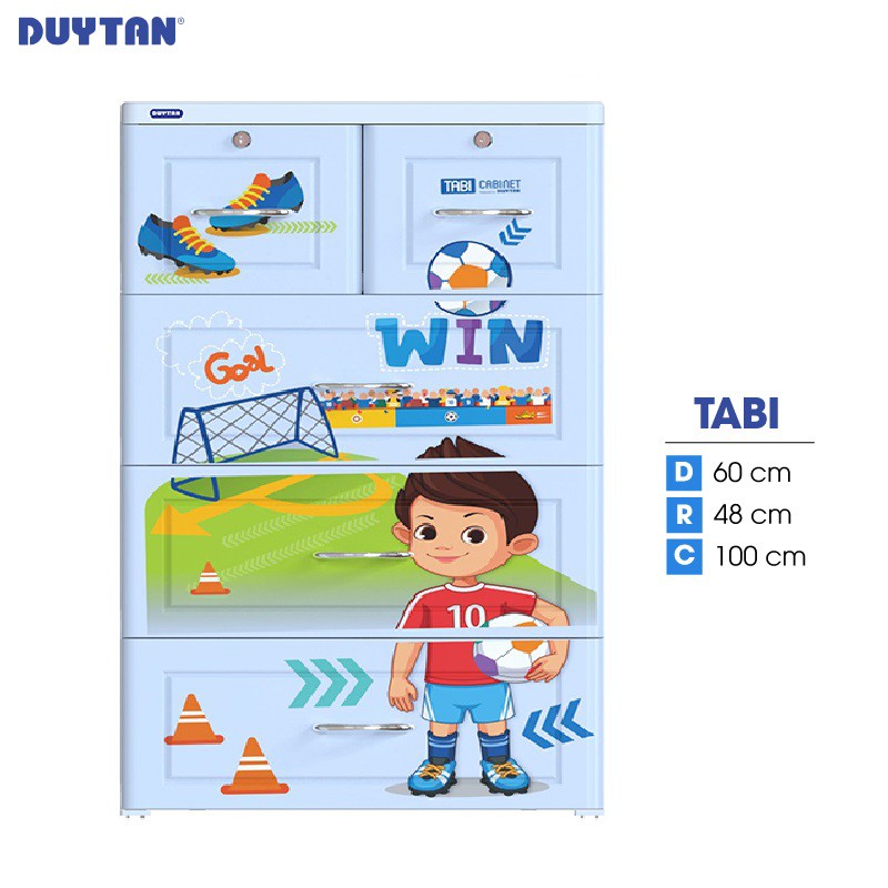 Tủ nhựa Duy Tân Tabi 4 tầng 5 ngăn - Nhiều hoa văn