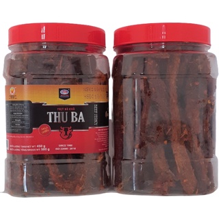 Combo 2 hộp khô bò Thu Ba cây x 500gr ăn vặt, quà Tết. Sticks Spicy Original Beef Jerky Snacks High Quality