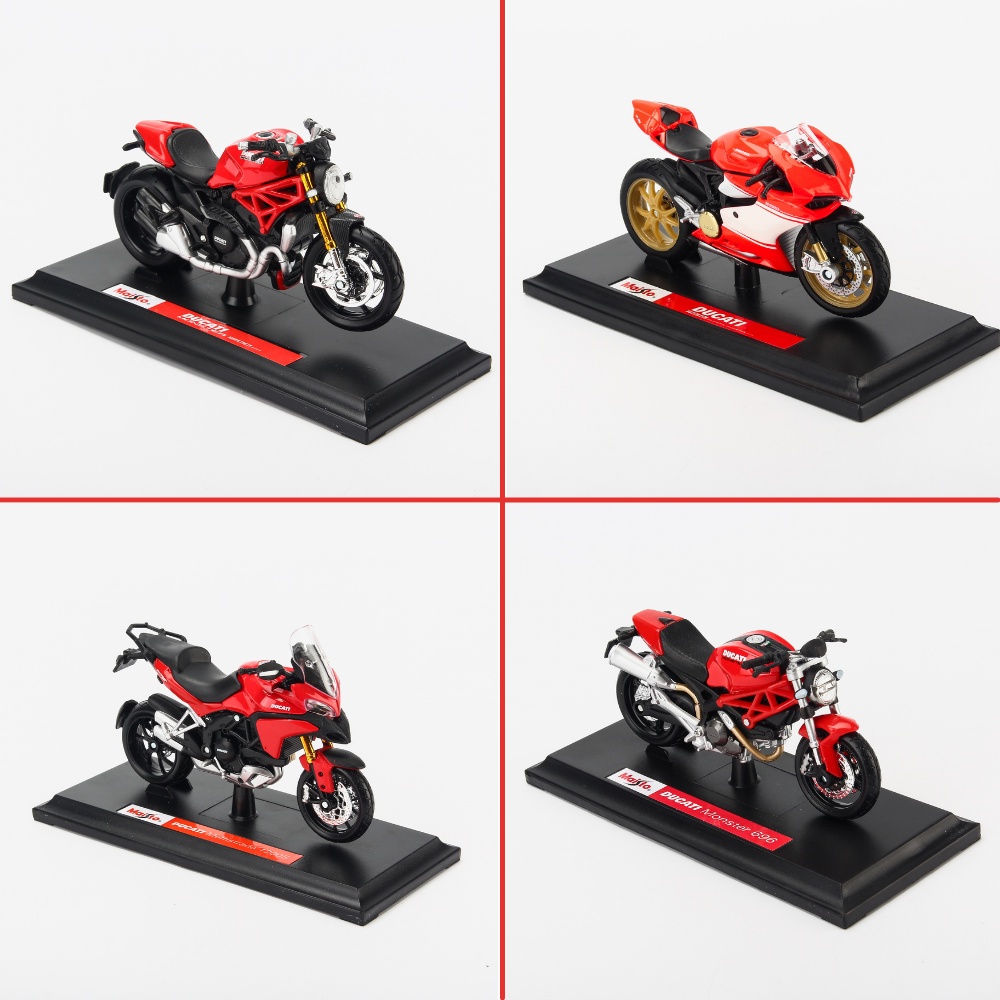 Mô hình xe moto Ducati Panigale V4S Corse, 1199 Superleggra , Monster, Hypermotard 1:18