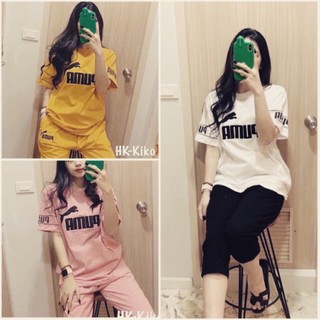 S106 đồ bộ nữ mặc nhà in chữ nổi , bộ lửng cotton xịn