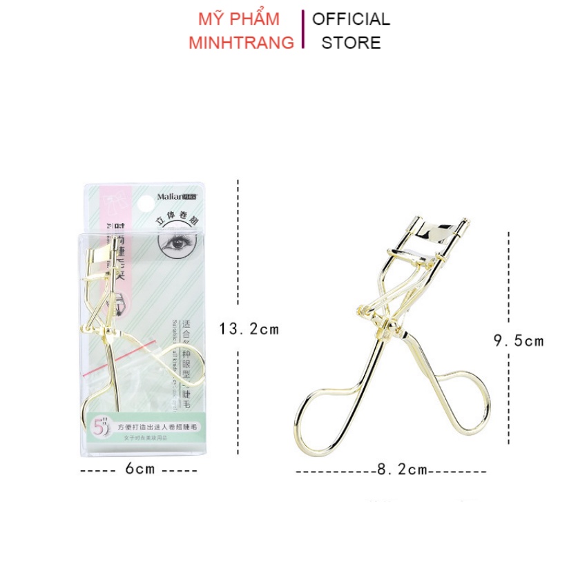 Kẹp mi chuyên dụng Malian siêu cong chất lượng cao đệm êm ái giúp mi cong tự nhiên chất liệu inox cao cấp tặng kèm đệm