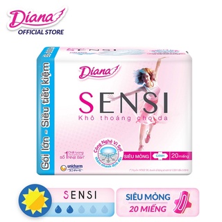 BVS Băng vệ sinh Diana SENSI Siêu mỏng Cánh Không Cánh Loại 8 20 miếng