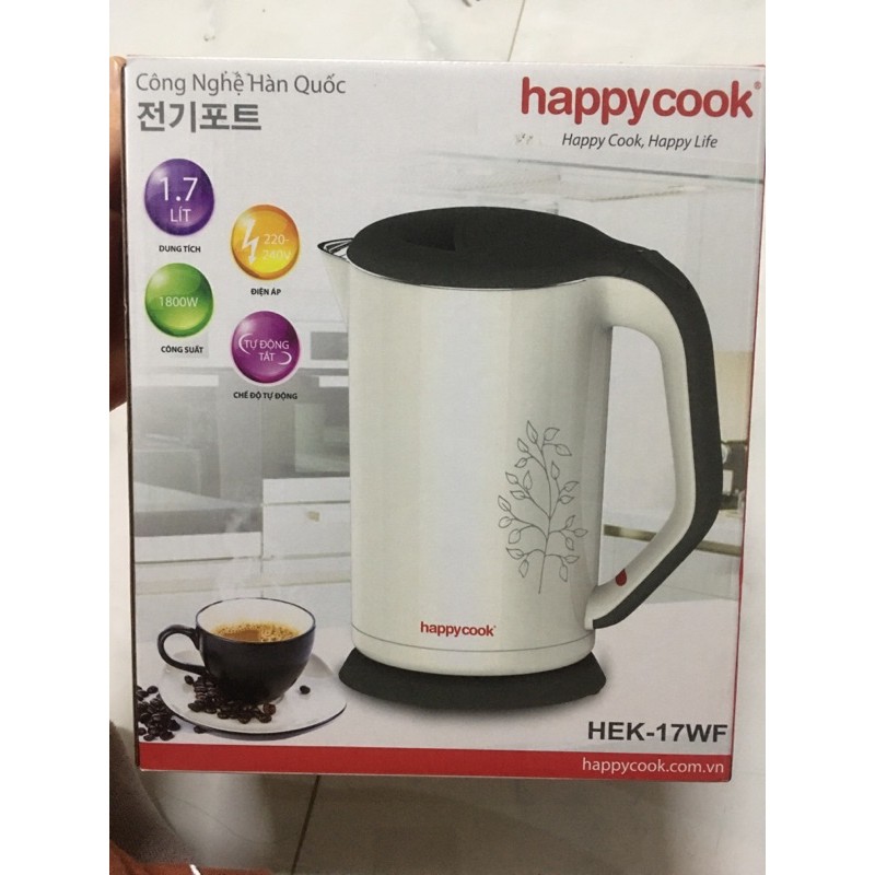 (Miễn Ship ) Ấm SIÊU TỐC HAPPY COOK HEK-17WF 1.7 lít