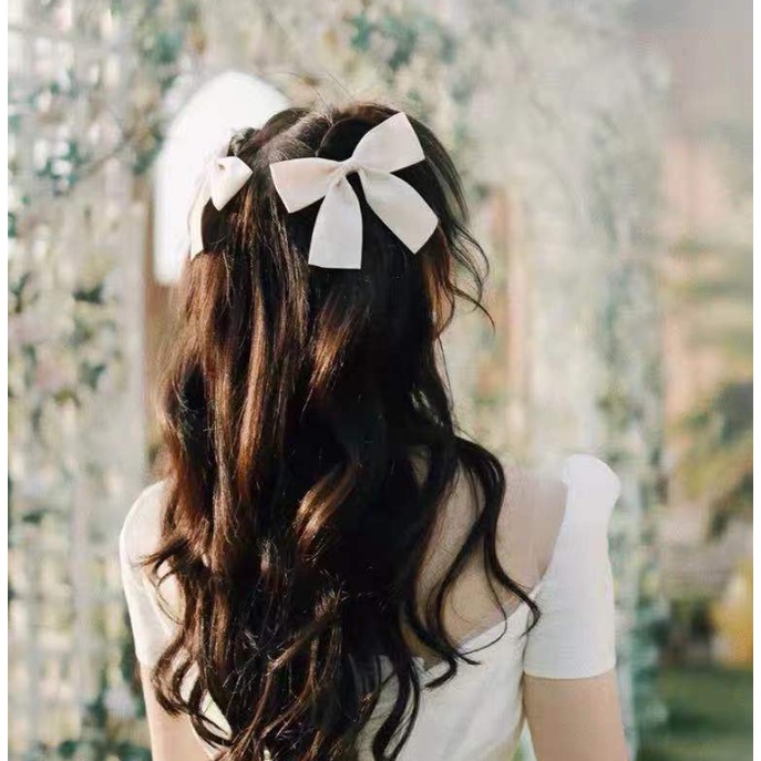 Kẹp Tóc Nơ Nhỏ Tiệm Thêu Việt Phong Cách Thanh Lịch Nhẹ Nhàng