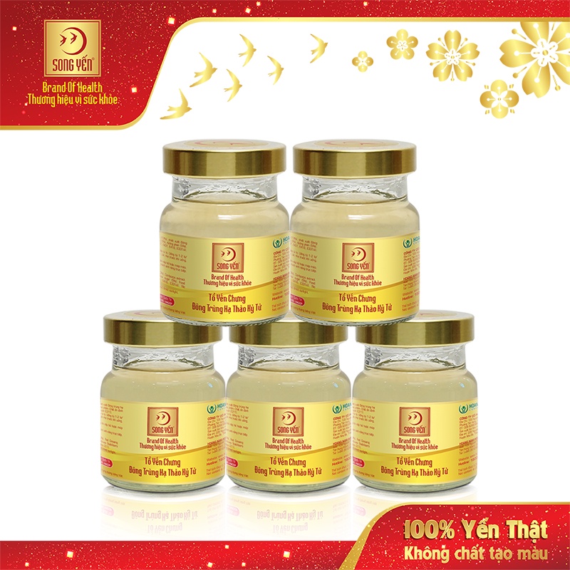 Tổ Yến Chưng Đông Trùng Hạ Thảo Kỷ Tử 15% Song Yến (Lốc 6 x 70ml)