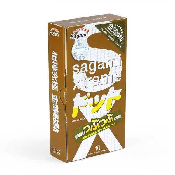 Bao Cao Su Sagami Xtreme Gân, Gai, Siêu Mỏng  Hộp 10c