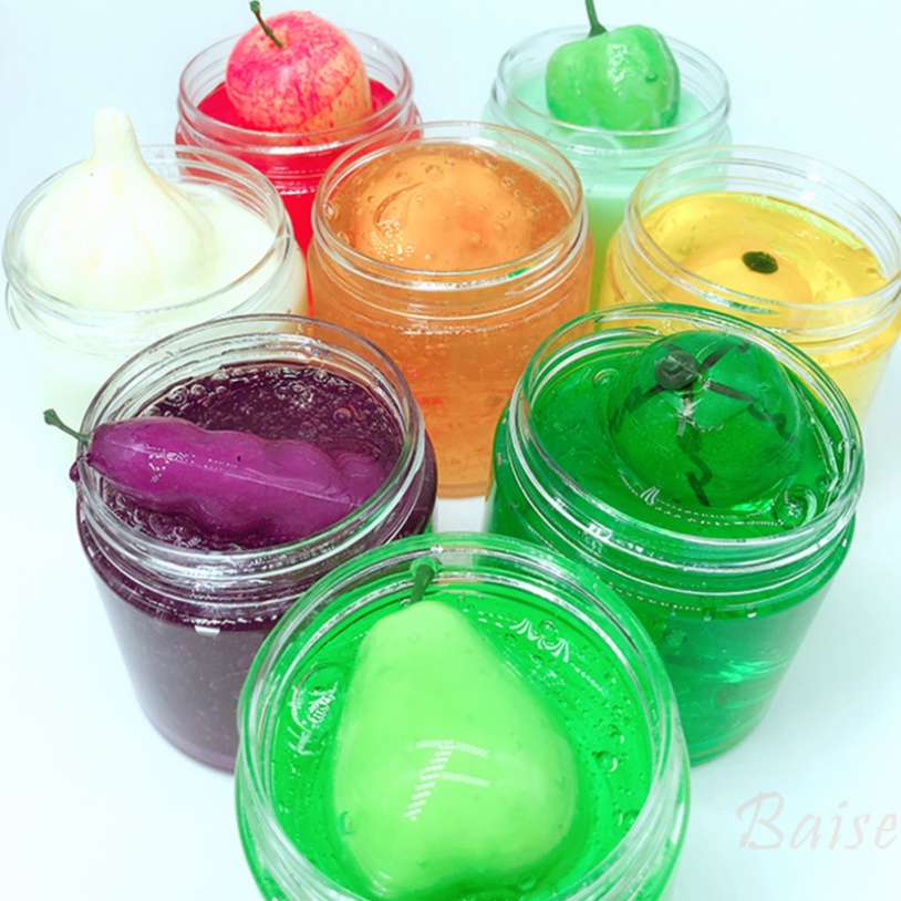 Baise Fruit and crystal vegetable mud slime transparent mud DIY decompression toy