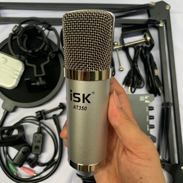 Bộ thu âm livestream ISK AT350-CARD XOX K10 2020 bản kỷ niệm kèm tai nhét bảo hành 12