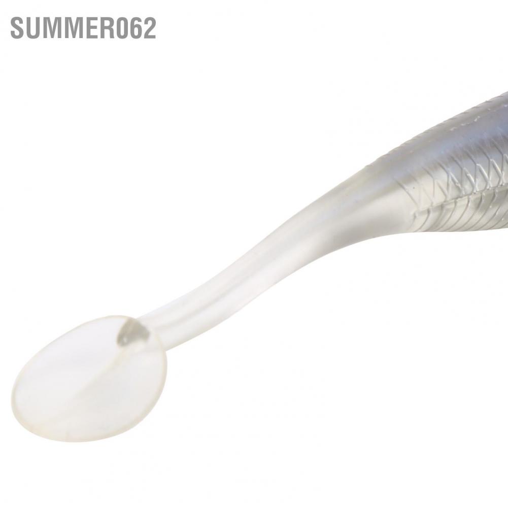 Summer062 5Pcs Artificial Fish Shape Bait Simulated Soft Lure Lifelike Fake Swimbait Blue