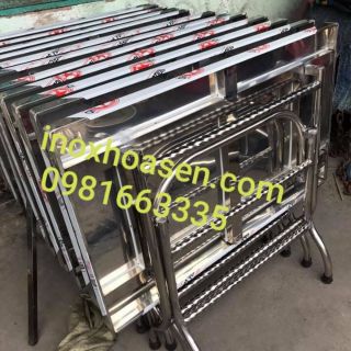 Bàn inox chữ nhật, 60*100*75